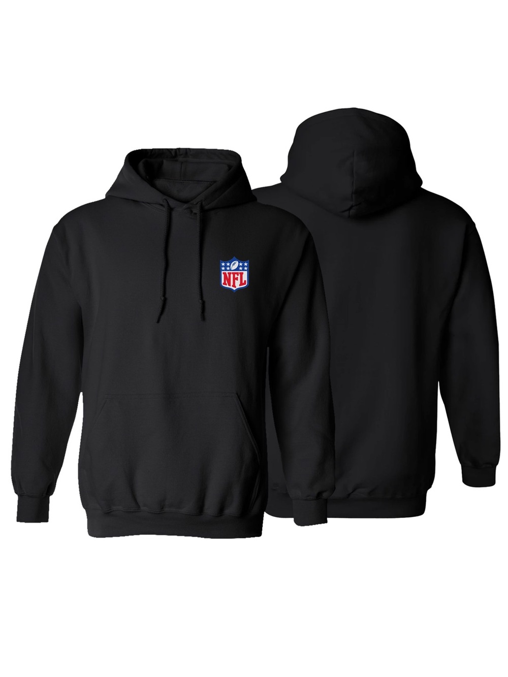 Men’s NFL Logo Embroidered Pullover Hoodie Black